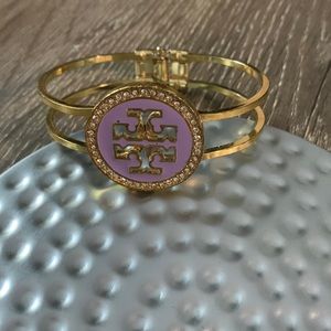 Purple and gold tone bracelet